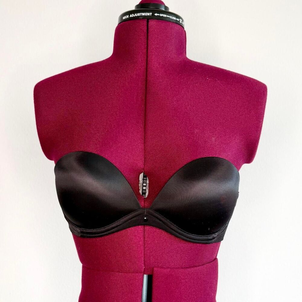 Victoria's Secret Black Strapless Bra Push-Up Size 32B with Removable Straps